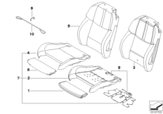 Набивка и обивка спортивного пер.сиденья