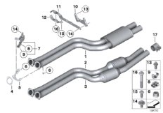 Катализатор/передний доп.глушитель