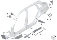 Детали из шумопогл.матер.в полост.боков.