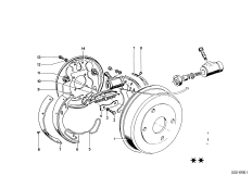 Барабанный тормозной механизм задн.кол.