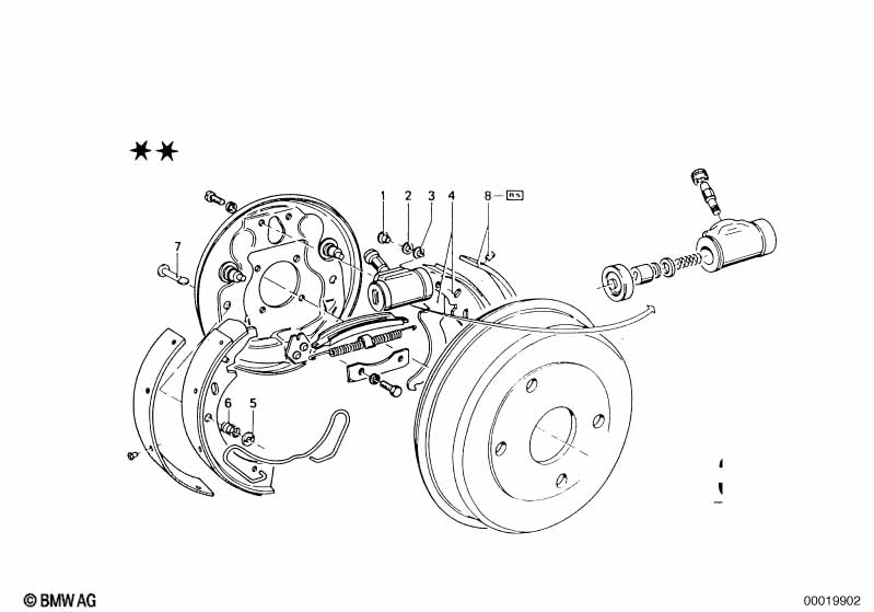 Барабанный тормозной механизм задн.кол.