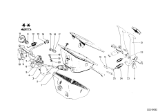 Опорный кронштейн педали/педаль сцепл.