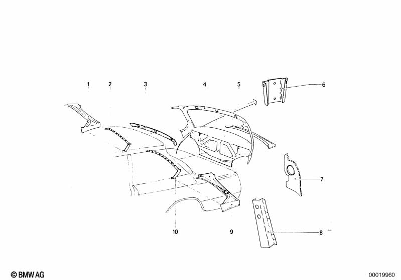 Рама заднего стекла