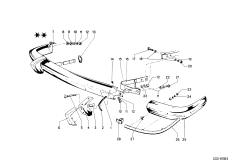Передний бампер США