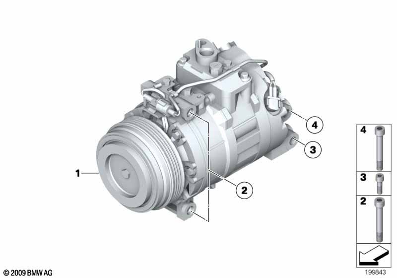Компрессор кондиционера/дополн.элементы