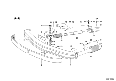 Передний бампер США