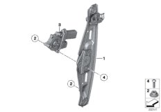Механизм перемещения стекла двери Зд