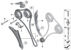 Приводная цепь мех.газораспред.цил.1-6