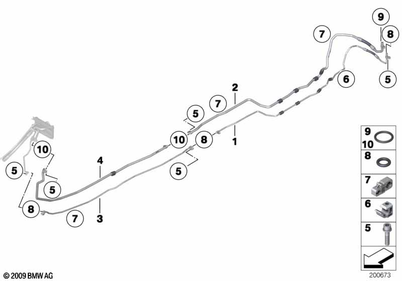 Трубопров.хладагента задн.кондиционера