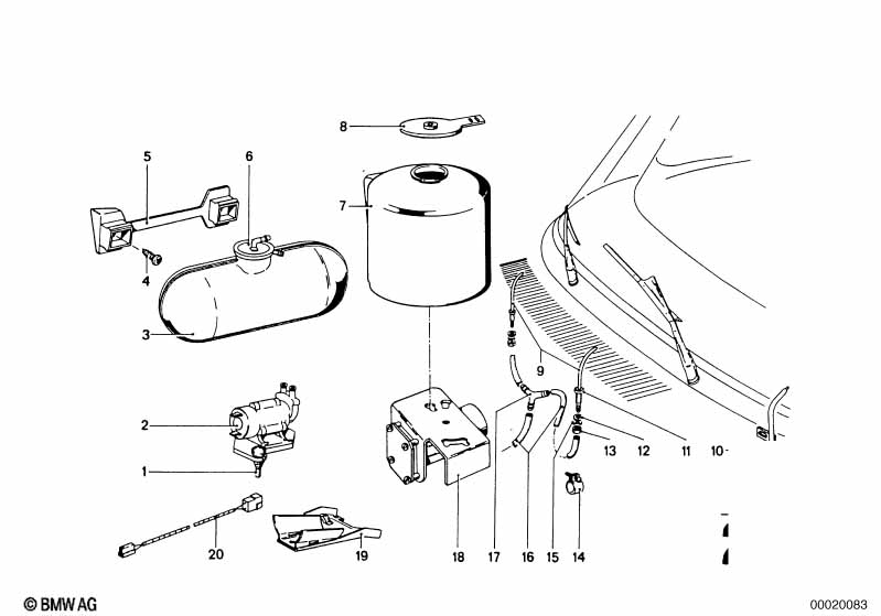 Крышка бачка стеклоомывателя