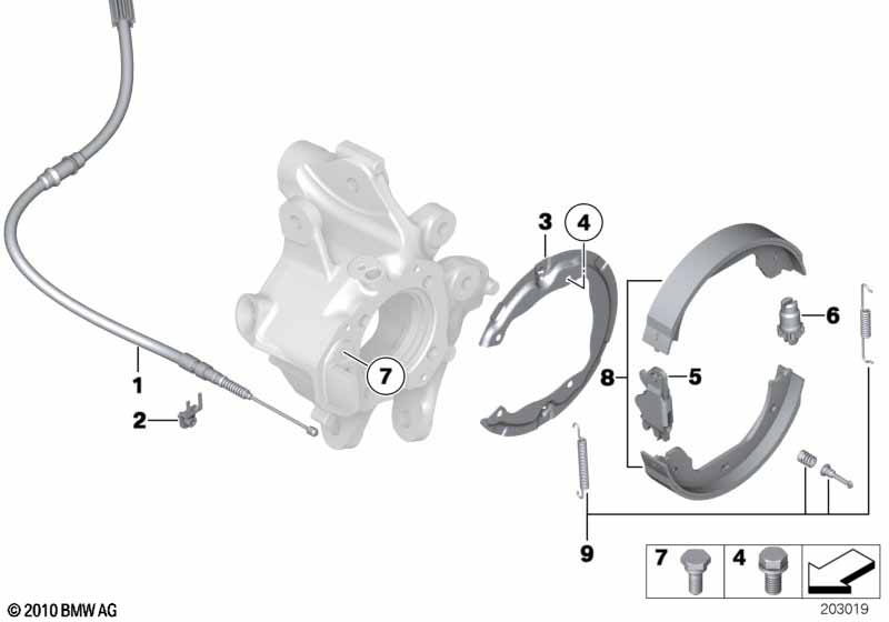 Стояночный тормоз/тормозные колодки