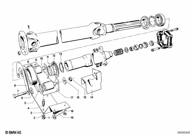 Эласт.муфта/промеж.опора карданного вала