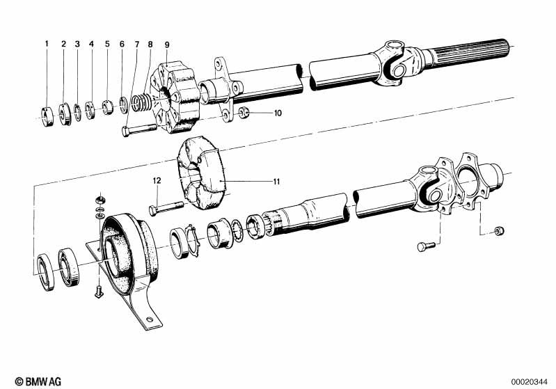 Эласт.муфта/промеж.опора карданного вала