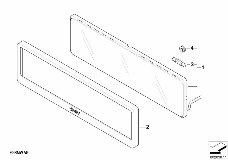 Держатель ном. знака самосветящийся