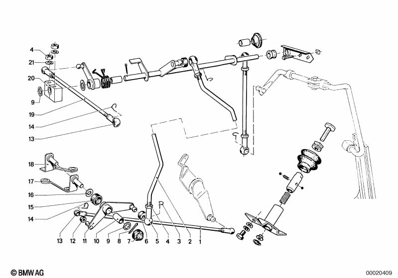 Привод педали акселератора/рычаги и тяги