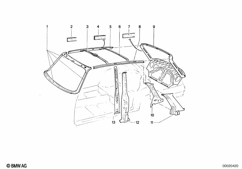 Боковой каркас-лонжерон/стойки