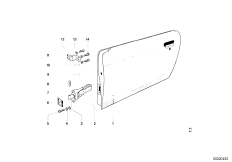 Дверь Пд, петли/ограничитель двери