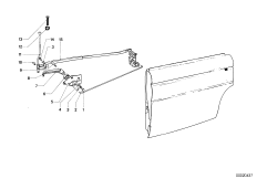 Задняя дверь - петля/ограничитель двери