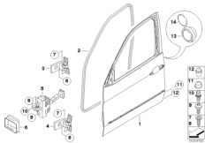 Дверь Пд, петли/ограничитель двери