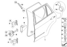 Задняя дверь - петля/ограничитель двери