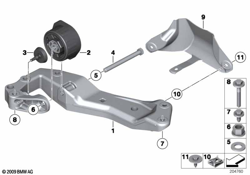 Крепление КПП