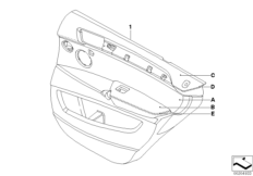 Обшивка двери Indi, част.кож.отделка Зд