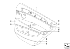 Обшивка двери,полн.кож.отделка Indi. Зд