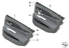 Обшивка двери Indi, полн.кож.отделка Зд
