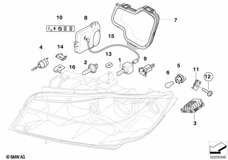 Детали ксеноновой фары / ALC