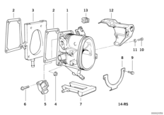 Корпус дросс.заслонки/нагреват.элемент