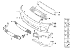 Передняя облицовка, аэродинам.пакет JCW