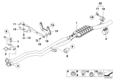 Передний дополнительный глушитель
