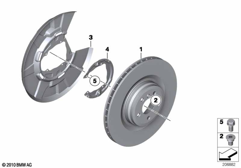 Тормозной диск торм.механ.заднего колеса