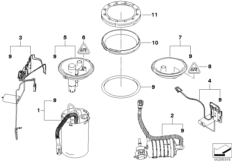 Топл.фильтр/насос/датчик уровня наполн.
