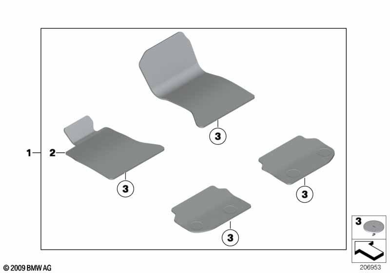 Ножные коврики Velours