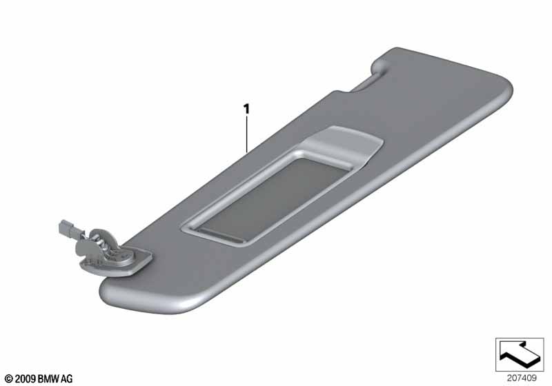 Инд.солнцезащитный козырек Alcantara