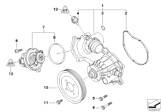 Водяная помпа сист.охлаждения/термостат