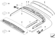 Кассета складного верха Пд