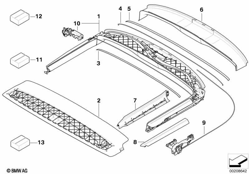 Кассета складного верха Пд
