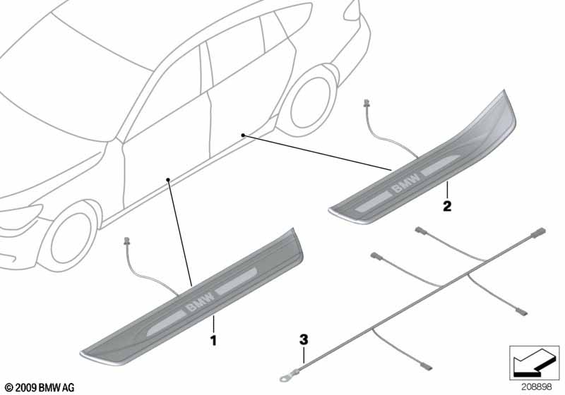 Дооснащ.дек.накладкой на порог с подсв.