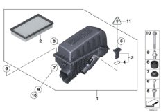 Глушитель шума всас./смен.элем.фил./HFM