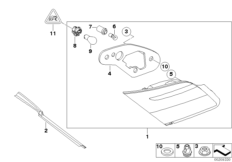 Блок задних фонарей на багажной двери