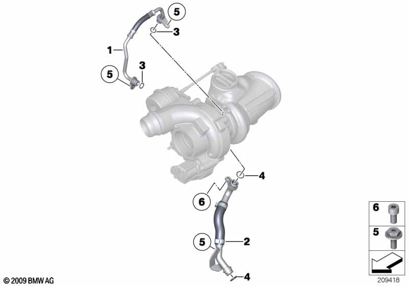 Подача масла турбонагнетателя