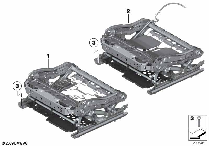 Каркас подушки переднего сиденья