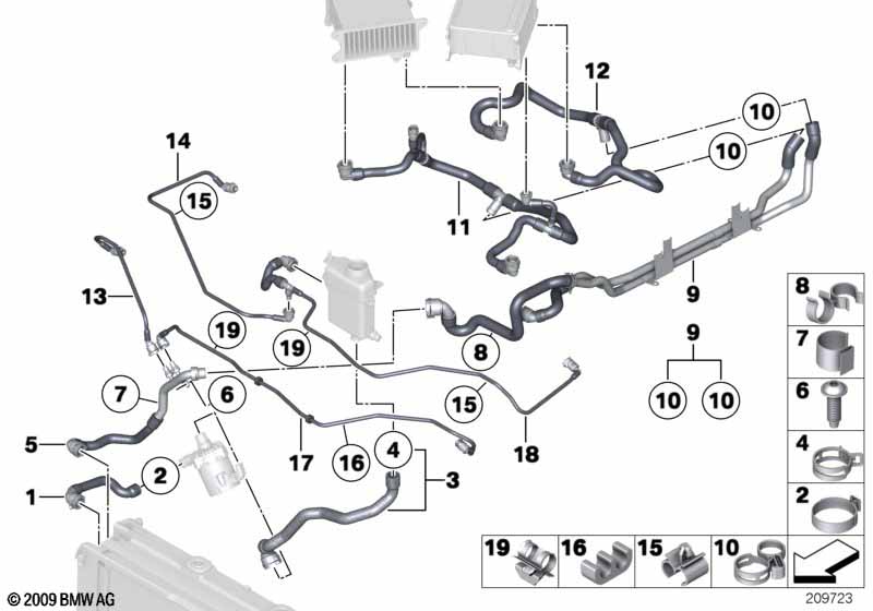 Водяные шланги сист.охл. наддув.воздуха