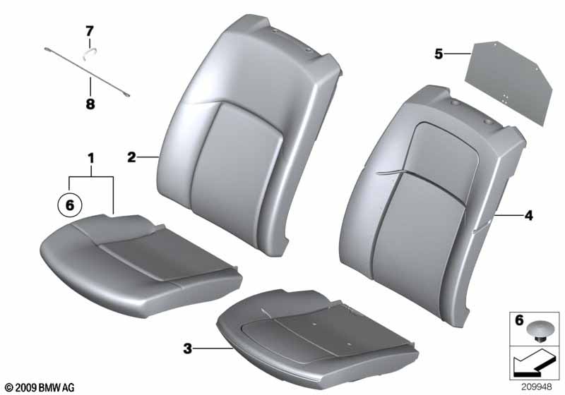 Набивка и обивка базового сиденья Пд