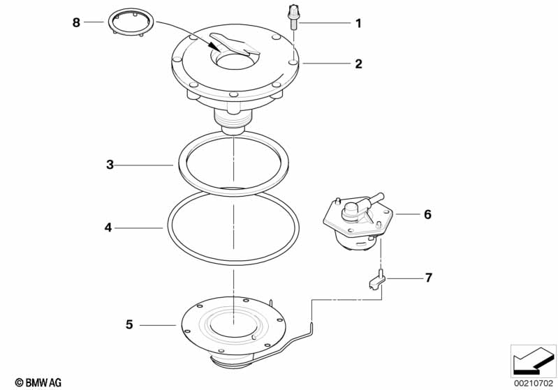 запорный механизм топливного бака
