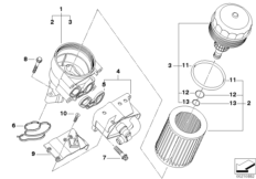 Масляный фильтр смаз.сист.,теплообменник