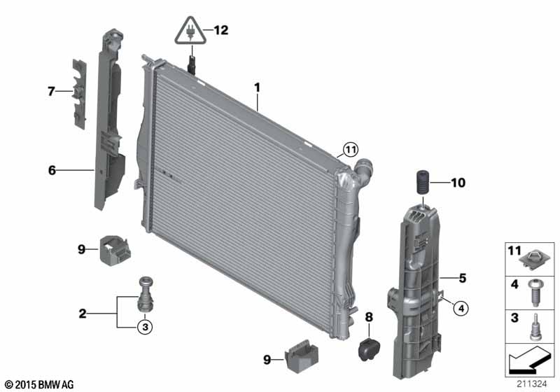 Элементы крепл.радиатора водян.охлажд.