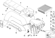 Глушитель шума всасыв./сменн.эл.фильтра